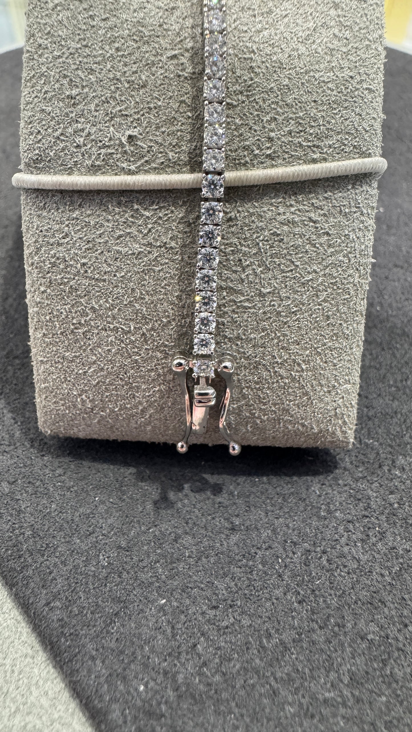 2mm Moissanite tennis bracelet sterling silver rhodium plated