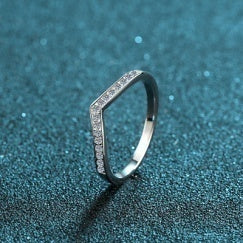 Moissanite Ring - 925 Sterling Silver (AZ065-J)