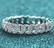 Moissanite Eternity Ring - 925 Sterling Silver (AZ1339-J)