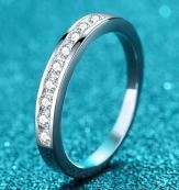 Baguette Moissanite Band Ring - 925 Sterling Silver (AZ568-J)