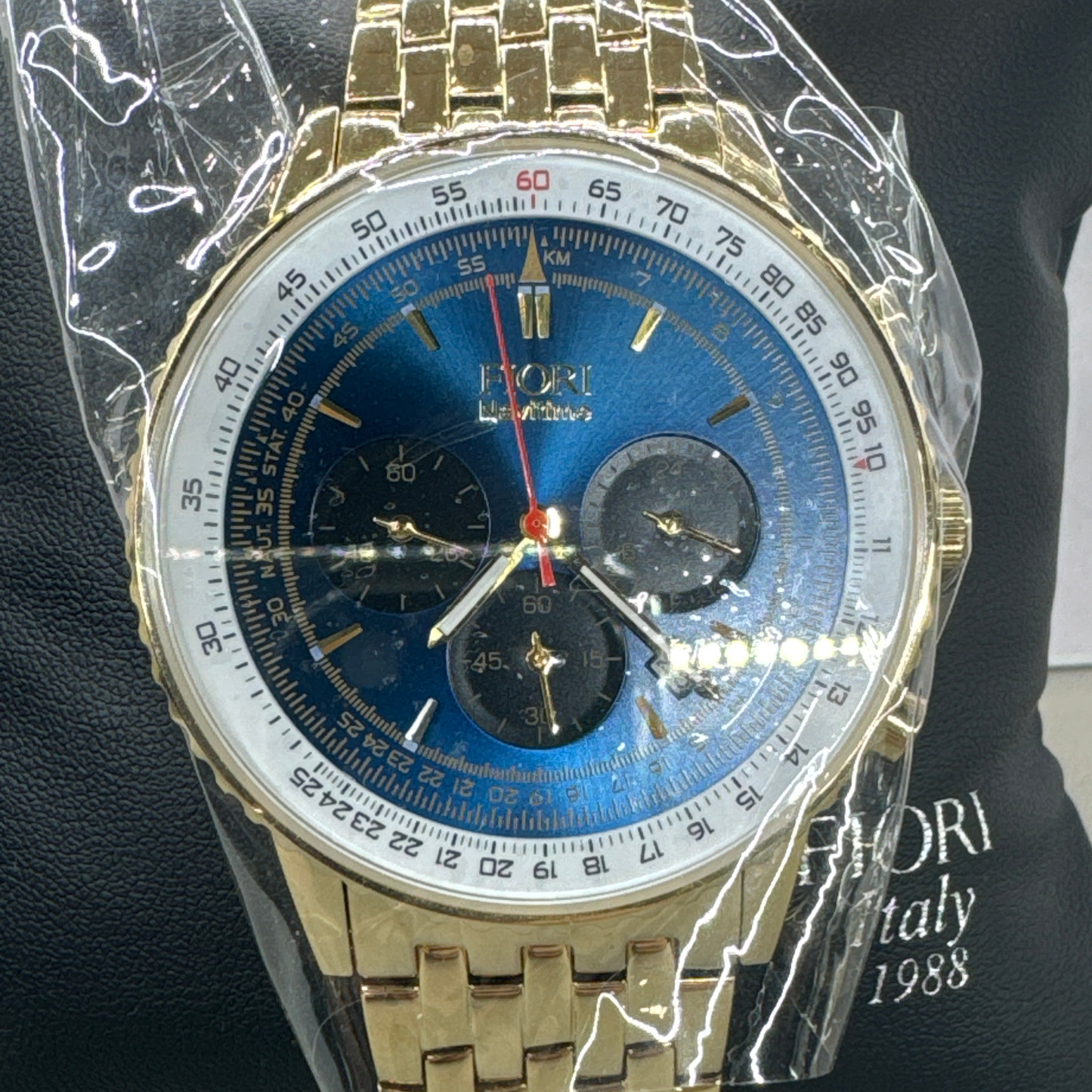 Montre Fiori chronographe en acier inoxydable pour hommes #3605 Montre