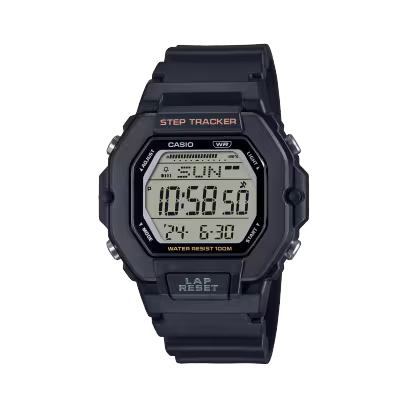 Black Casio watch LWS-2200H-1AVCF