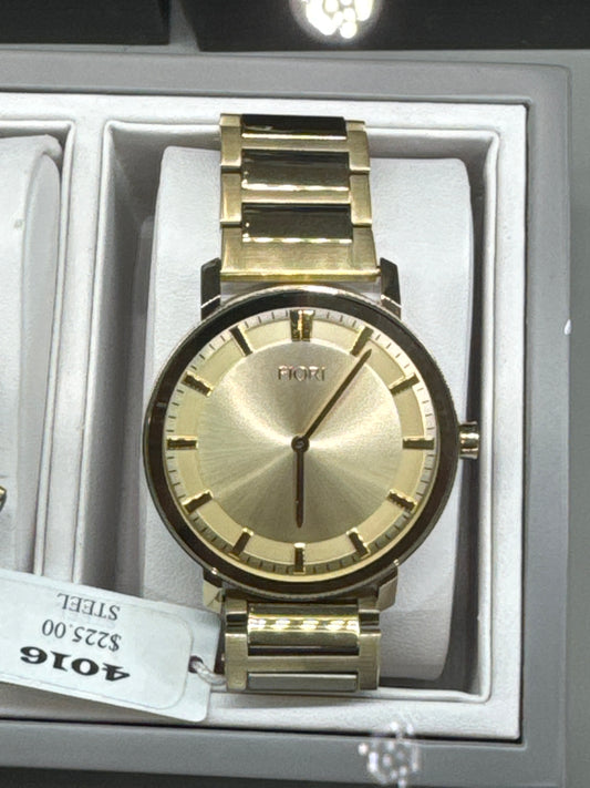 Montre homme Fiori 4016 - Cadran champagne soleillé, entièrement en or