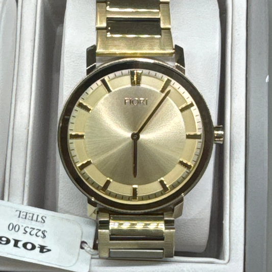 Fiori 4016 Men's Watch - Champagne Sunburst Dial All Gold