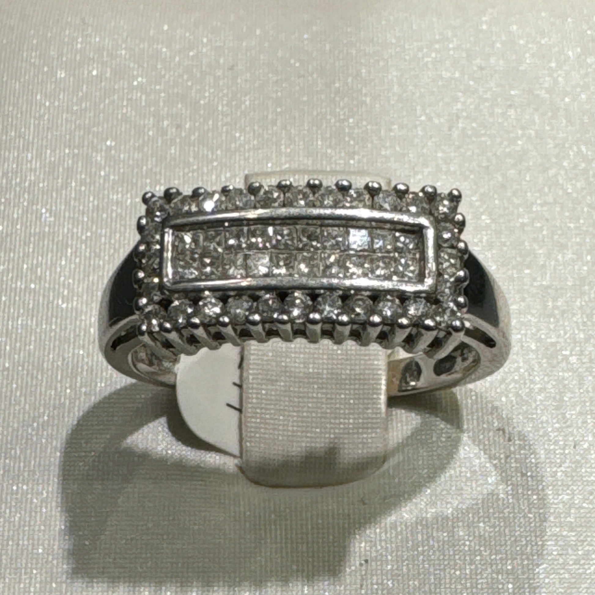 14K White Gold Ring with.70CT Diamonds Ring