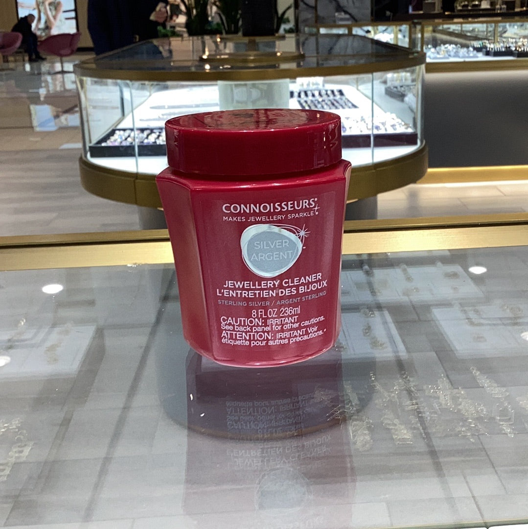 Connoisseurs silver jewelry cleaner 236ml professional liquid solution removes tarnish deep cleaning
