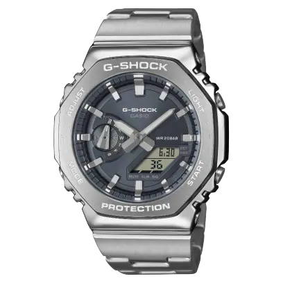 Silver G-shock watch GM-2110D-8ACR