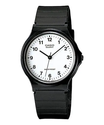 Black Casio watch MQ-24-7BLCF