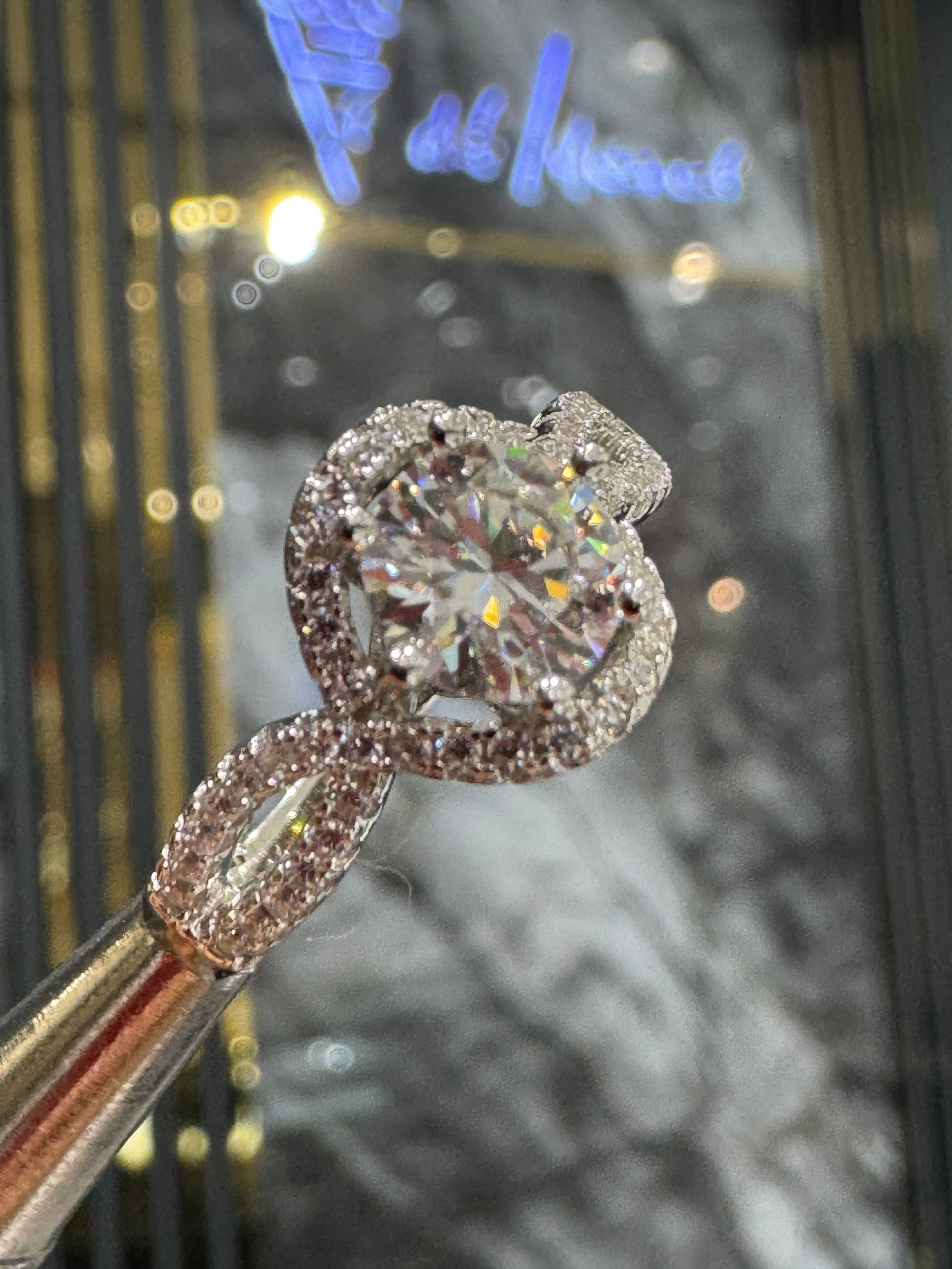 Silver Ring 5mm Round 1.0ct Moissanite Ring