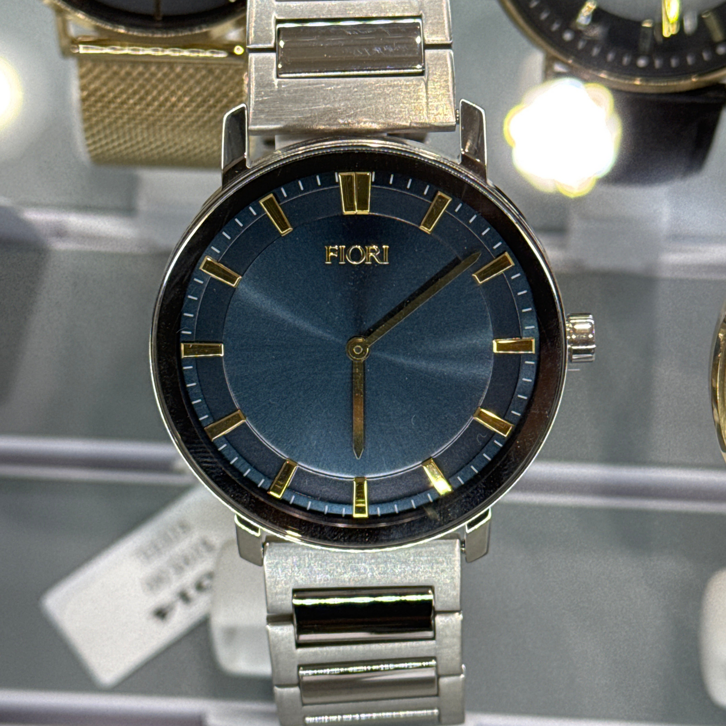 Fiori 4014 Men's Watch - Blue Sunburst Dial Steel