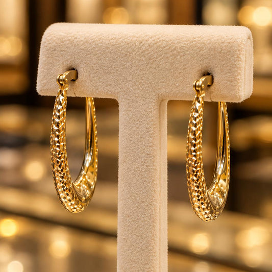 18K Gold Earrings 2.2g - DM18ER001