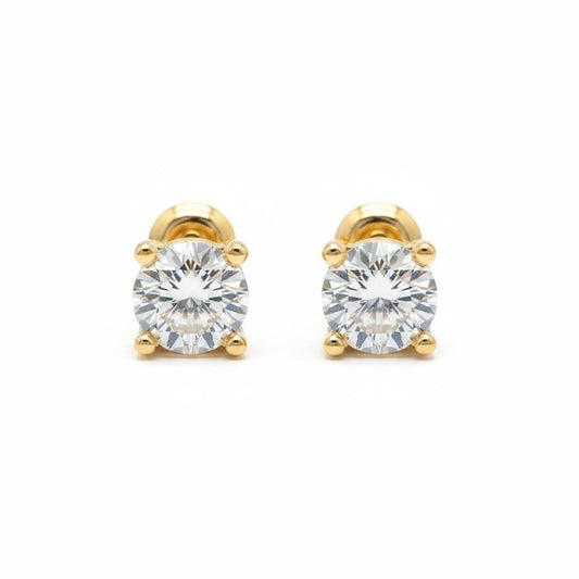 10K gold Lab diamond earrings 1.2CT