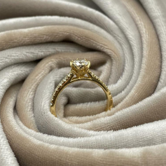 10K gold lab diamond ring detail showing lab-grown diamond brilliance expert craftsmanship
