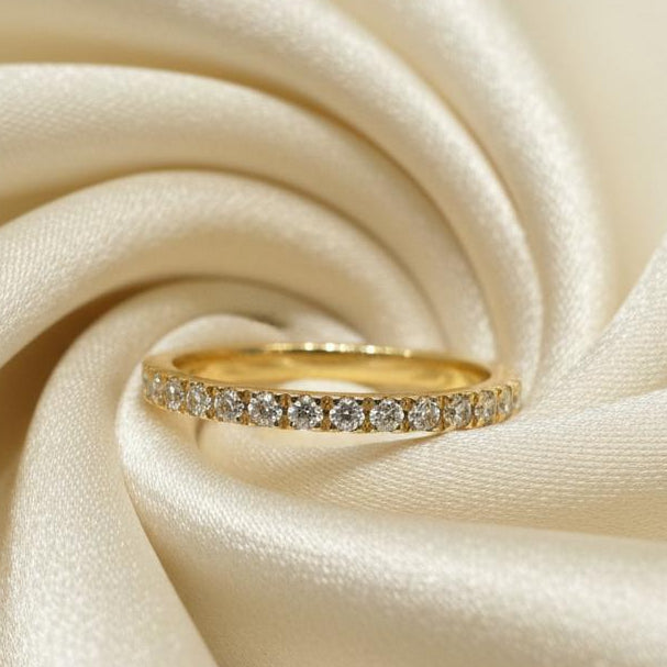 10K gold lab diamond ring 0.32CT center stone ethical sustainable brilliant sparkle
