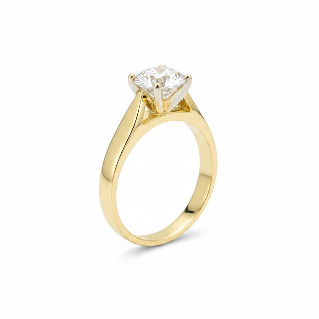 10K Gold Lab Diamond ring 1.05CT EVVS2
