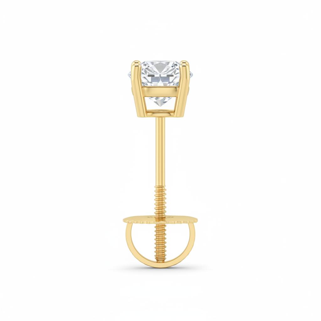 14K Gold Lab-Grown Diamond Stud Earrings 1.14CT Total / 0.57CT Each (DML14ER004)