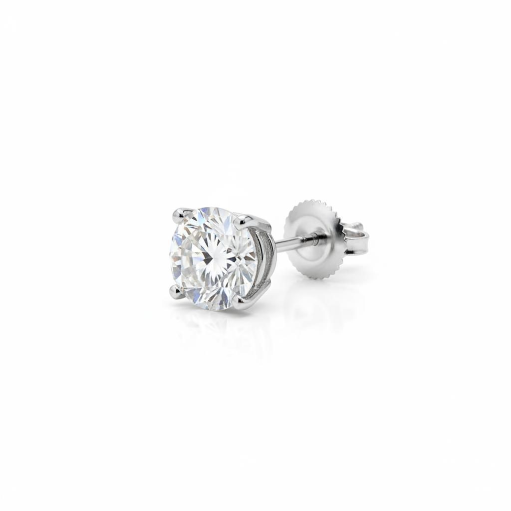 14K Gold Lab-Grown Diamond Stud Earrings 2.06CT Total / 1.03CT Each (DML14ER006)