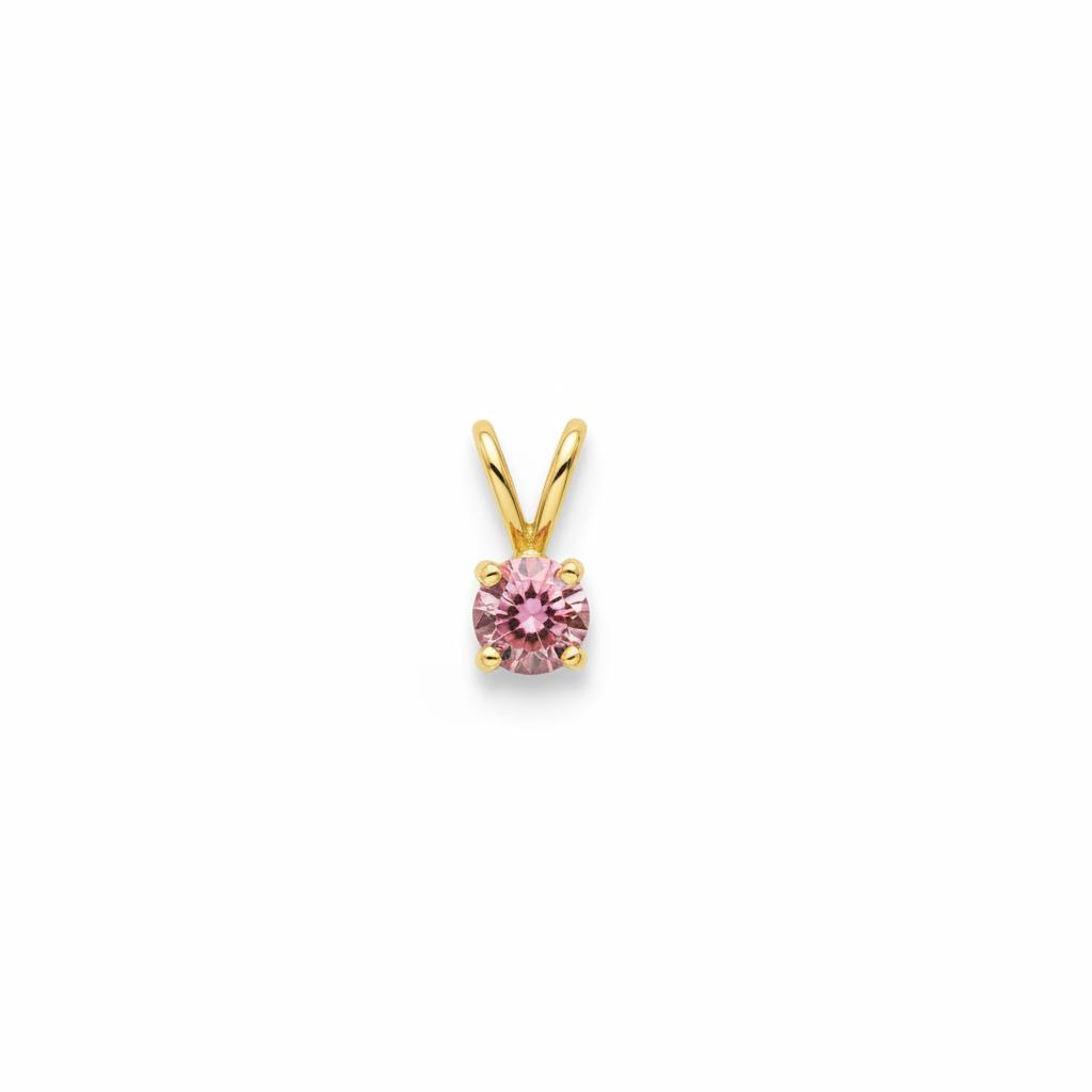 14K Gold Pink Lab-Grown Diamond Pendant 0.20CT (DML14PD003)