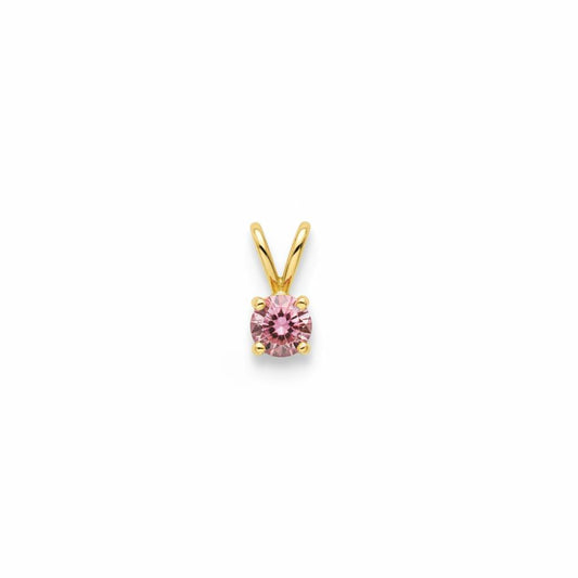 14K Gold Pink Lab-Grown Diamond Pendant 0.20CT (DML14PD003)