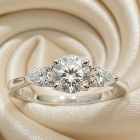 14K gold lab diamond ring detail showing lab-grown diamond brilliance expert craftsmanship
