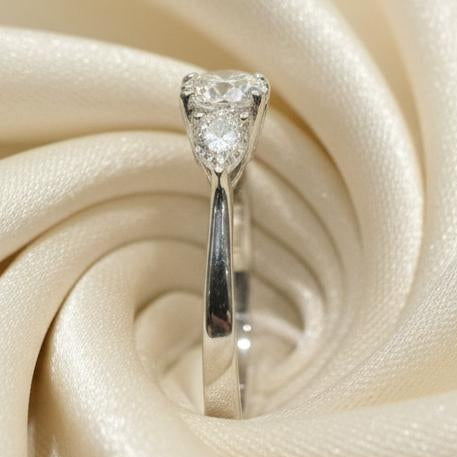 14K gold lab diamond ring 0.65CT center stone ethical sustainable brilliant sparkle