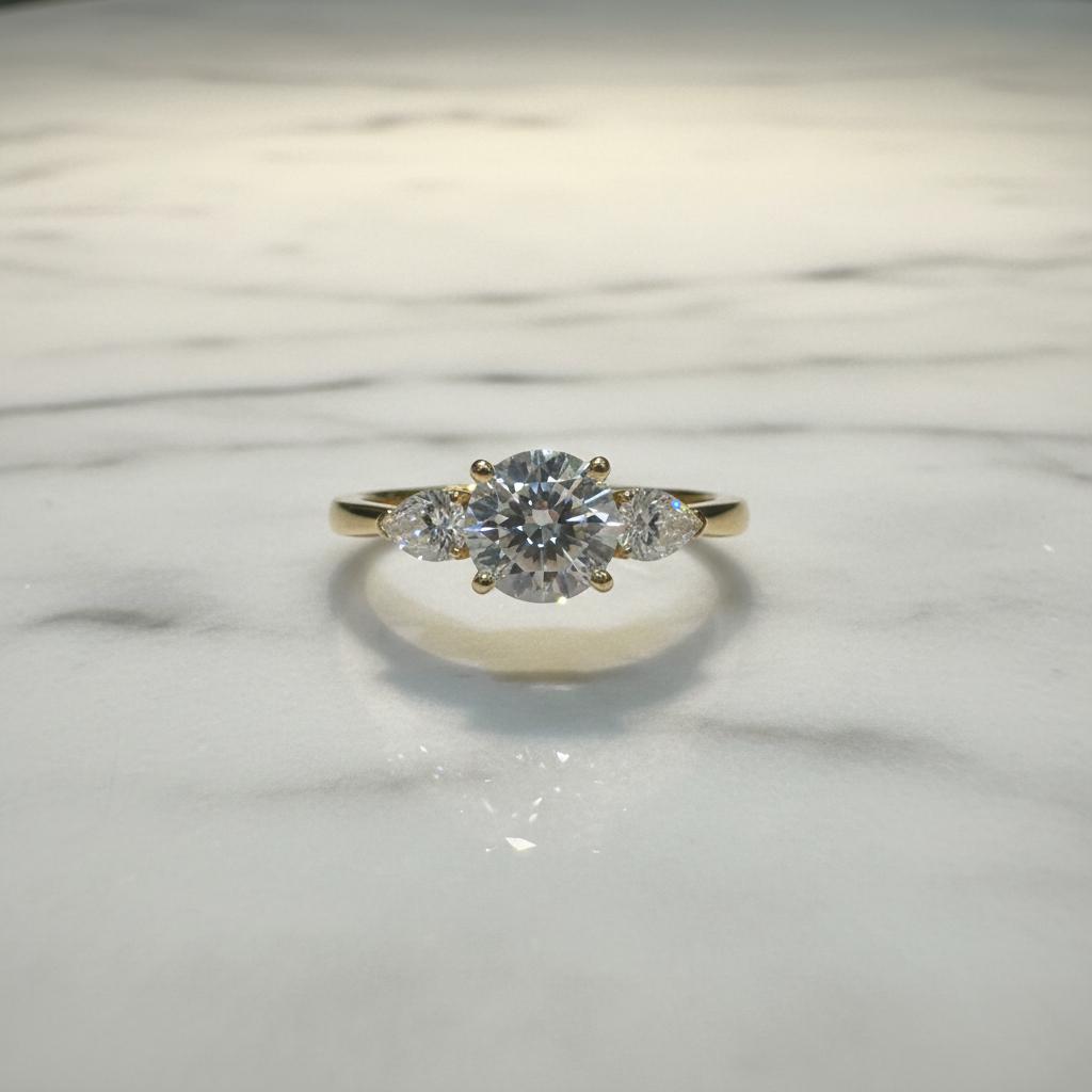 10K Gold Moissanite Ring 1.10CT (DMM10RI021)