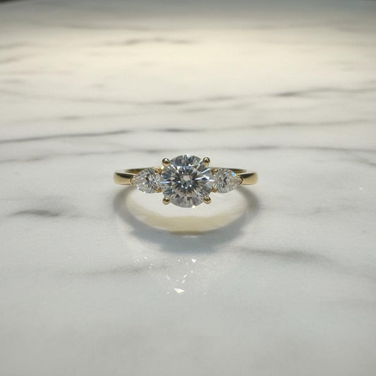 10K Gold Moissanite Ring 1.10CT (DMM10RI021)