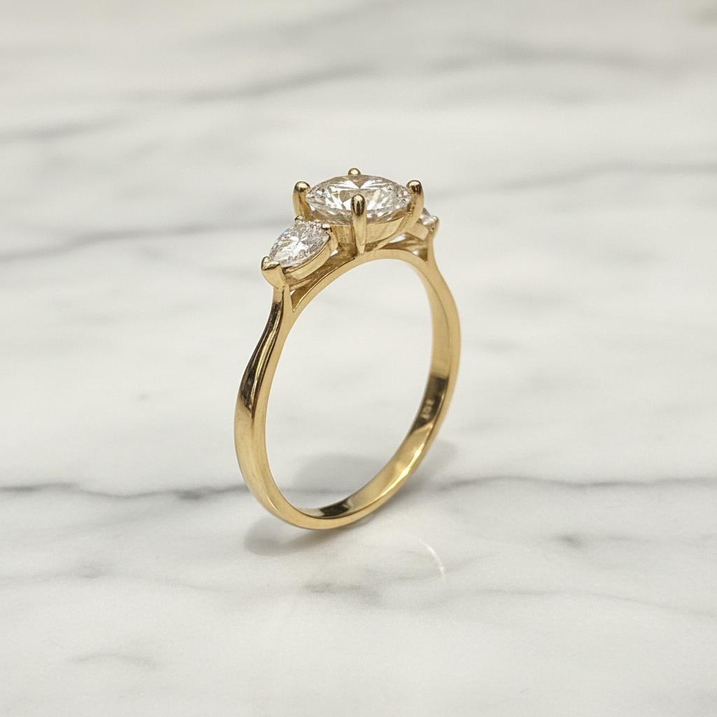 10K Gold Moissanite Ring 1.10CT (DMM10RI021)