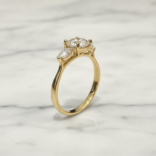 10K Gold Moissanite Ring 1.10CT (DMM10RI021)