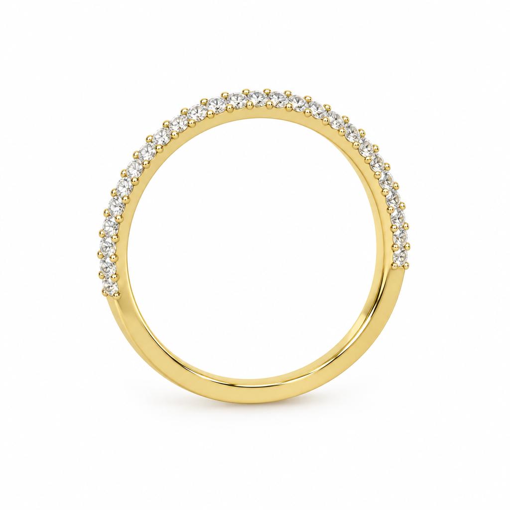 10K Gold Natural Diamond Ring 0.14CT DMN10RI031 – Free Sizing