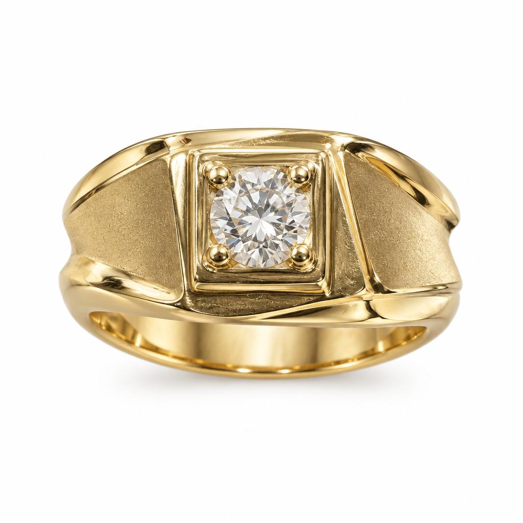 10K Gold Natural Diamond ring 0.36CT