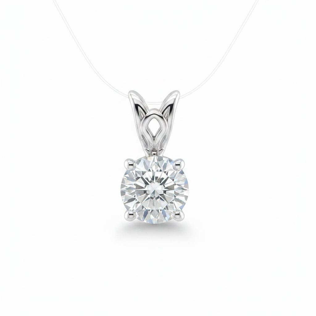 14K gold Natural Diamond pendant 0.52CT