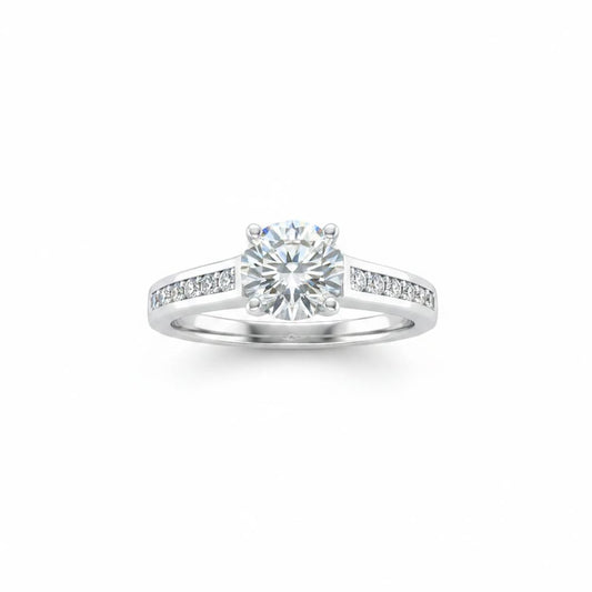 14k Gold diamond VVS 0.80CT+ 0.18CT