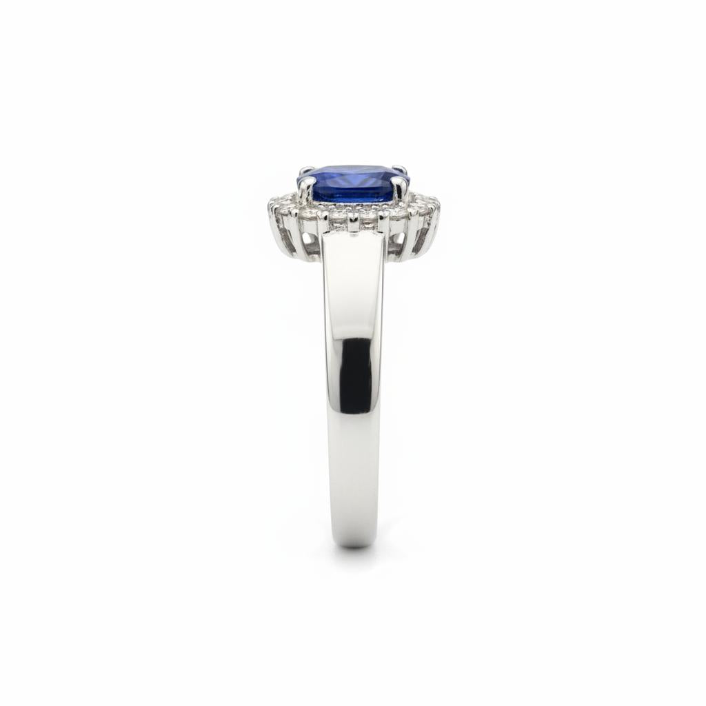 14K Gold Natural Diamond Sapphire ring 0.24CT