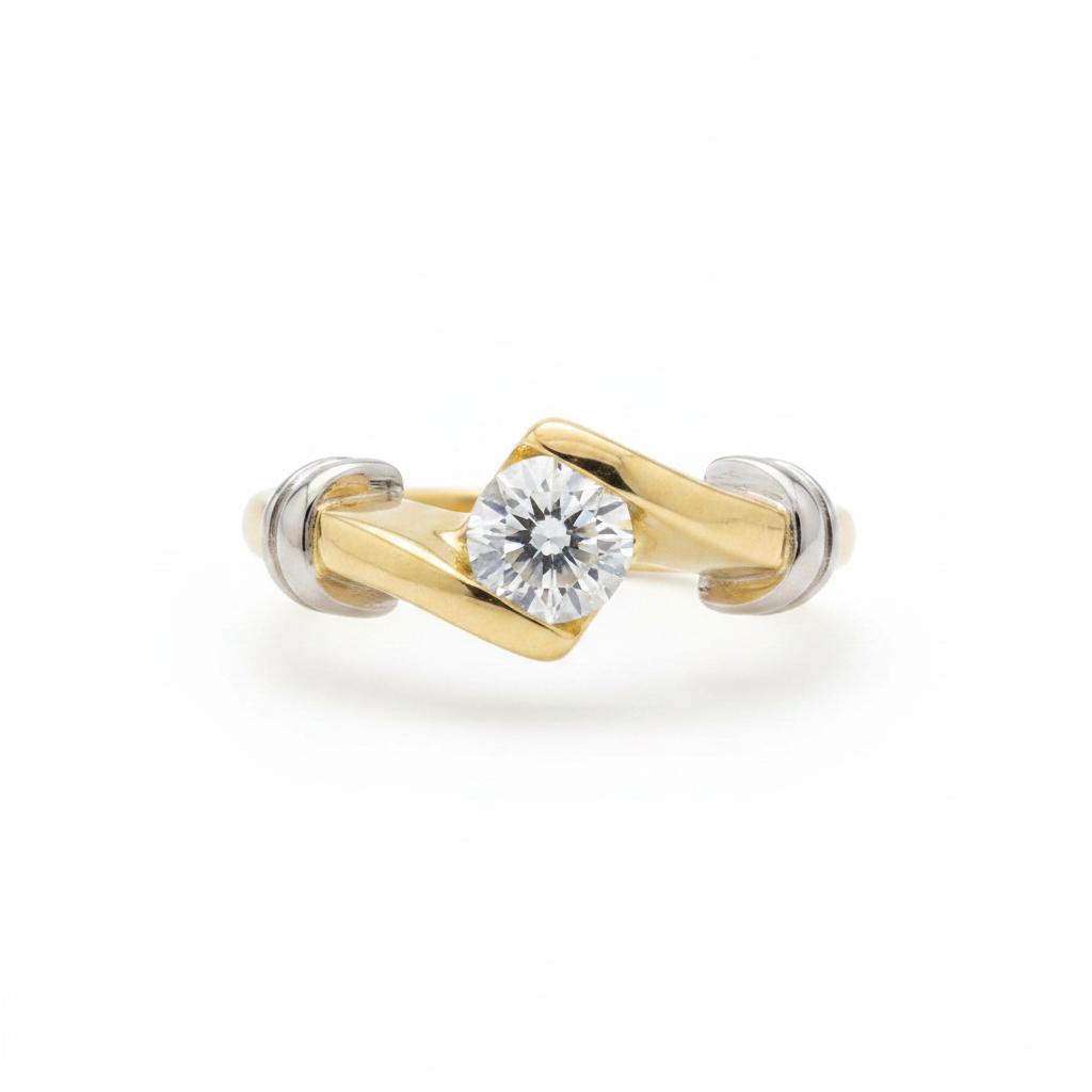 18K Gold Natural Diamond Ring 0.34CT