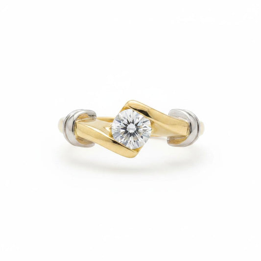 18K Gold Natural Diamond Ring 0.34CT