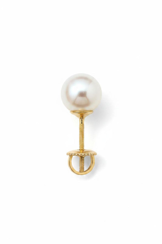 14k Gold Pearl earrings 8mm