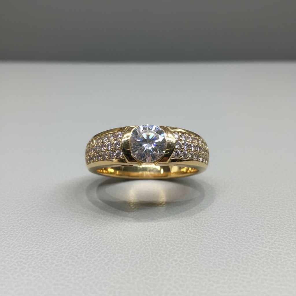 10K Gold Cubic Zirconia Ring (DMZ10RI002)