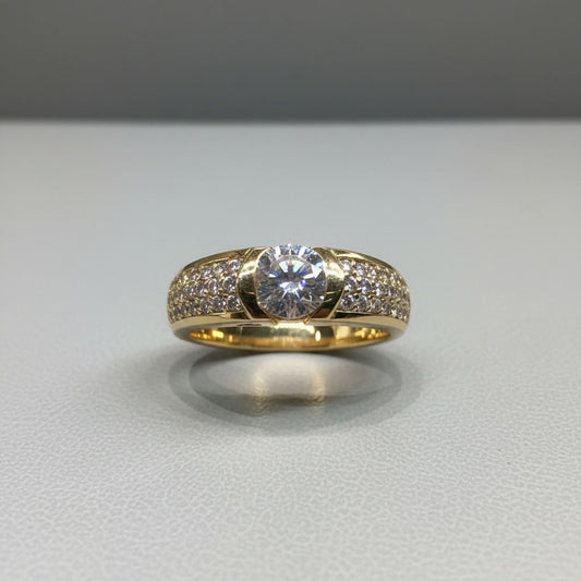 10K Gold Cubic Zirconia Ring (DMZ10RI002)