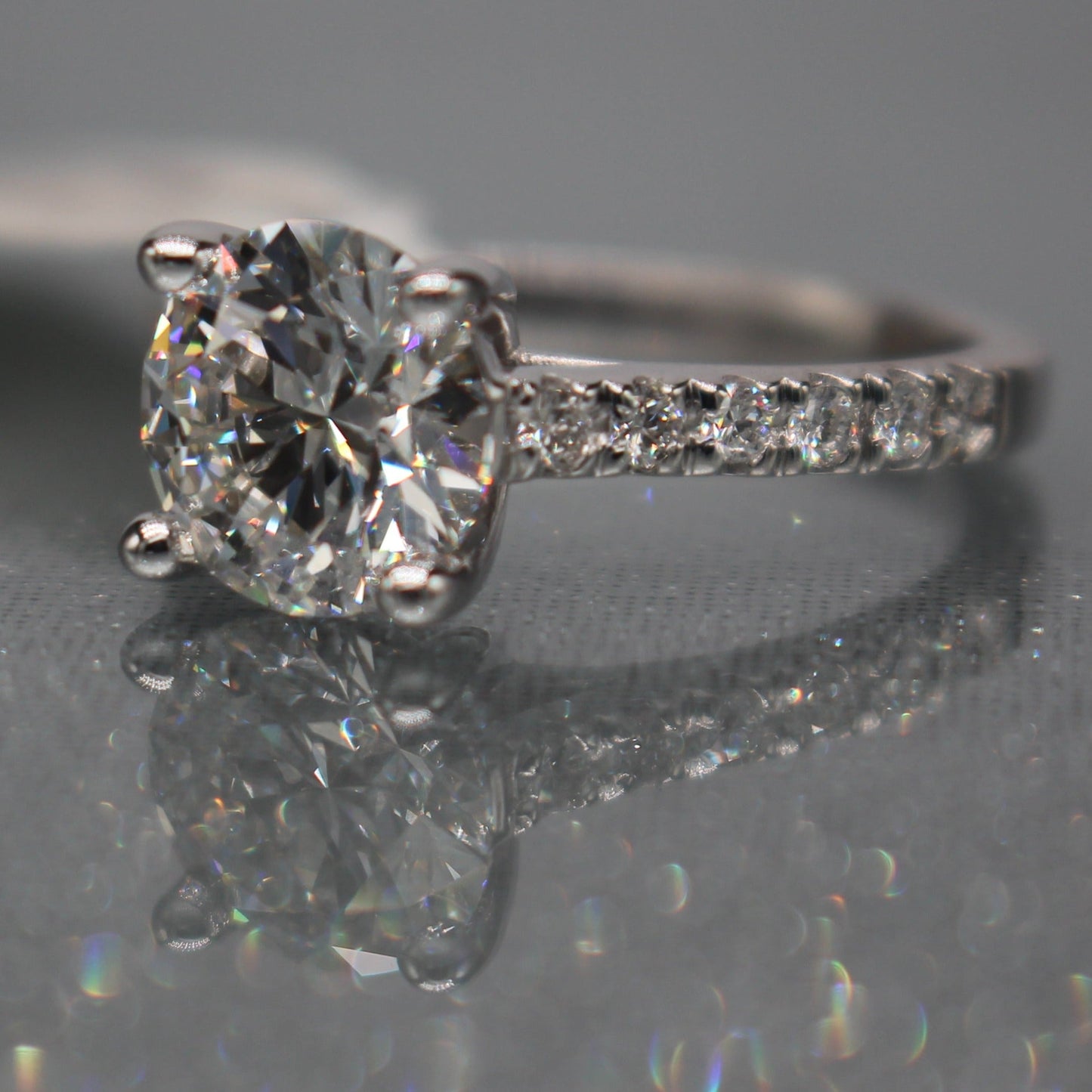 14K W Lab Diamond Ring 2.55CT