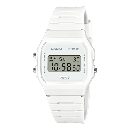Casio F-91WB-7ACF Classic Digital Watch - White