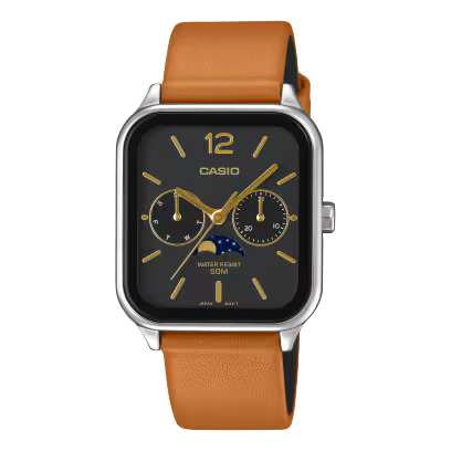 Brown and Black casio Watch MTP-M350LC-1AVCF