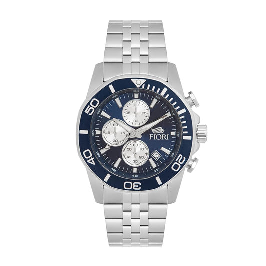 Fiori 3836 men's stainless steel watch classic silver dial versatile timeless design
