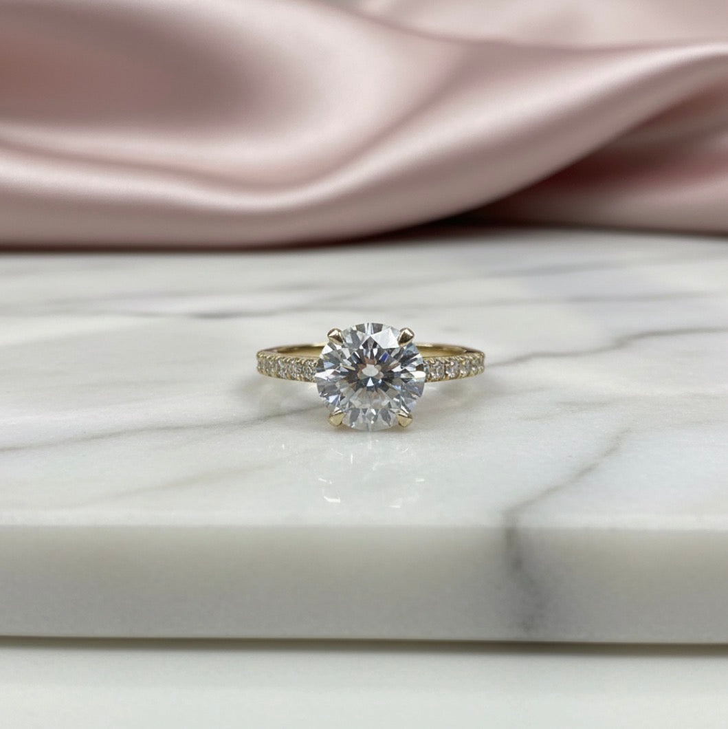 10K Gold Moissanite Ring 2.2CT (DMM10RI008)