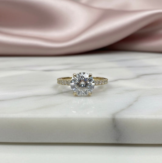 10K Gold Moissanite Ring 2.2CT (DMM10RI008)