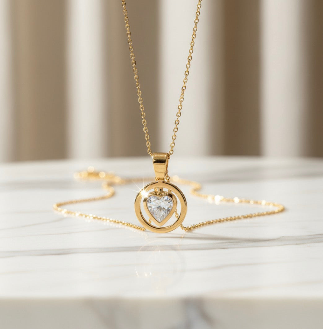 Stunning 18K 50pt moissanite pendant DMM18PD001
