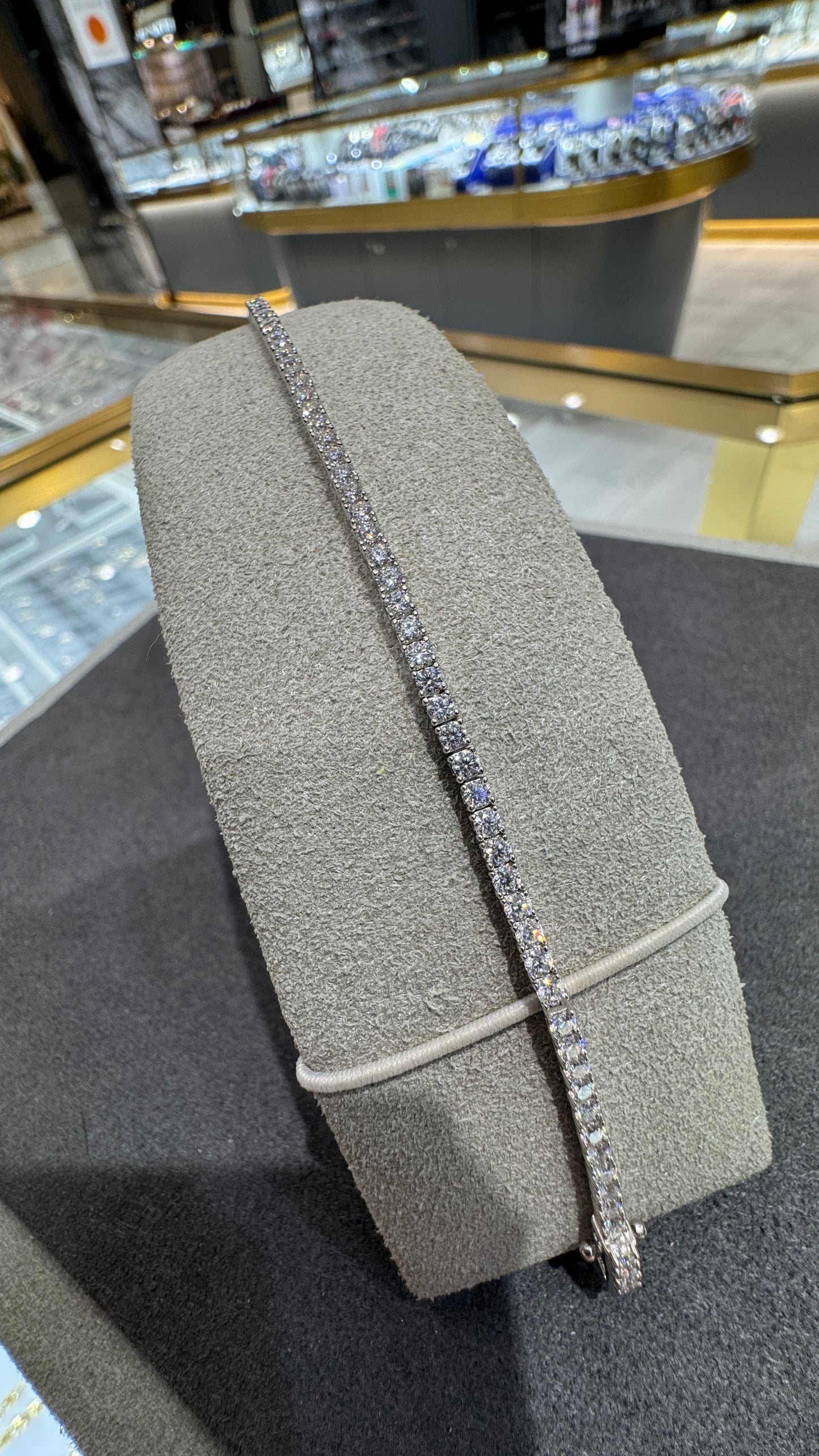 2mm Moissanite tennis bracelet sterling silver rhodium plated