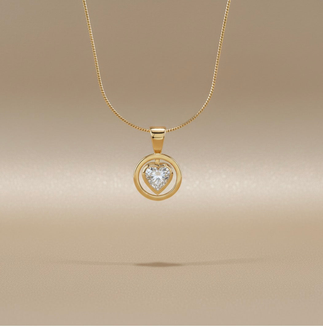 Stunning 18K 50pt moissanite pendant DMM18PD001