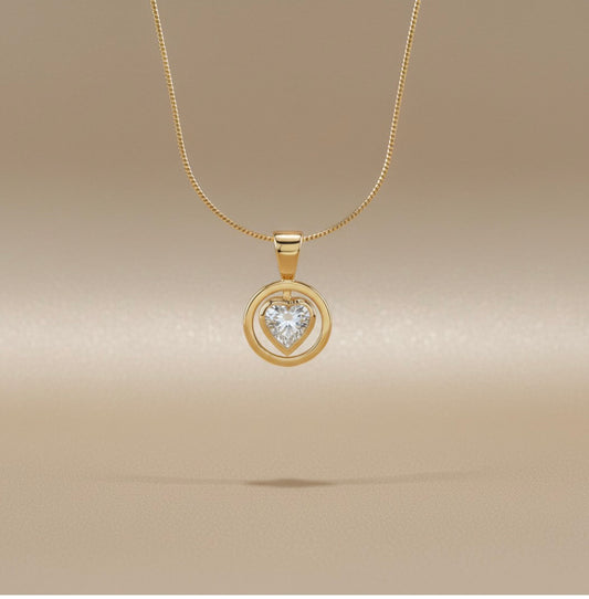 Stunning 18K 50pt moissanite pendant DMM18PD001
