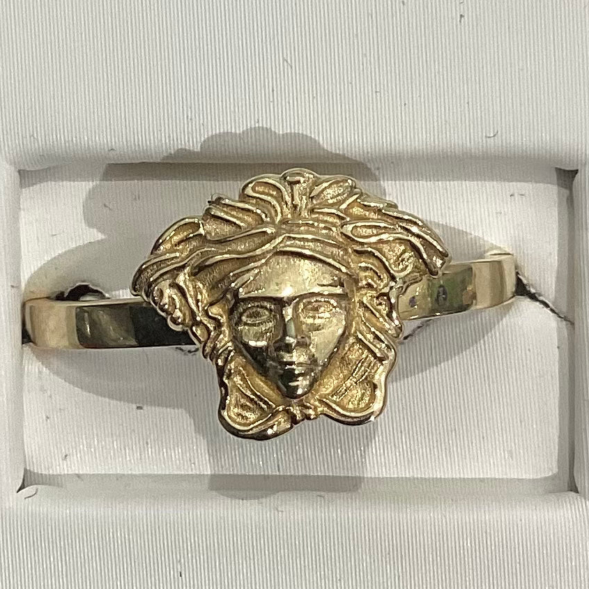 Anillo con la cara de Medusa en oro amarillo de 10 quilates - 2,0 g - Talla única